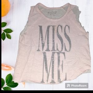 Miss Me crop tank top